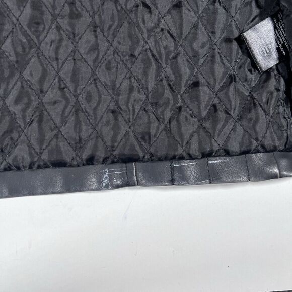 Whispering Smith Faux Leather Hooded Bomber  Jacket Distressed Men's Size M - Picture 12 of 13